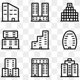 Vector Buildings Head Office - Pixel Icon Gallery Png, Transparent Png - building vector icon png