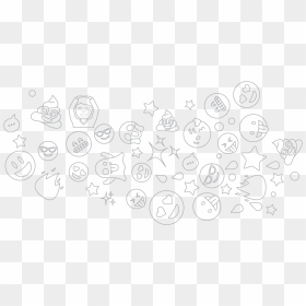 Emoji Swarm - Line Art, HD Png Download - whatsapp symbols png