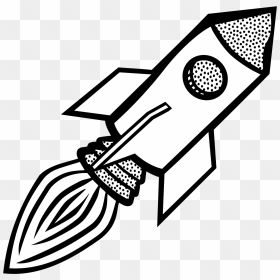 Line Art Vector Image Of Space Rocket Ship - Rocket In Line Art, HD Png Download - rocket ship png