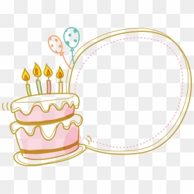 Transparent Birthday Cake Clip Art Png - Border Birthday Clipart, Png Download - birthday cakes png