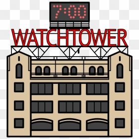 Brooklyn Watchtower Sign Sign Electronic Clock Time - Logo De Watchtower Brooklyn, HD Png Download - building vector icon png