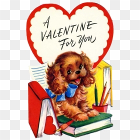 Vintage Valentines Dog Png, Transparent Png - gabe the dog png