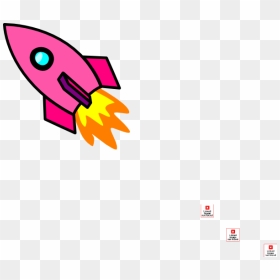 Pink Rocket Clip Art - Spaceship Clipart, HD Png Download - rocket ship png