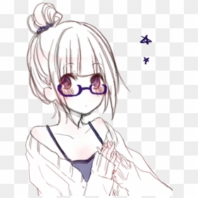 Drawings Of Anime Girls With Glasses, HD Png Download - anime png tumblr