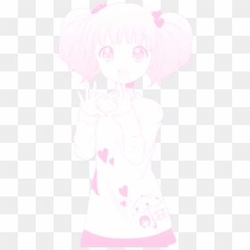 Cute Transparent Tumblr Soft Pink Anime Png Cute Transparent - Aesthetic Pink Anime Girl Transparent, Png Download - anime png tumblr
