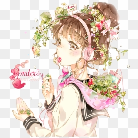 Anime Render Tumblr Google Search Renders Pinterest - Anime Girl With Flower, HD Png Download - anime png tumblr