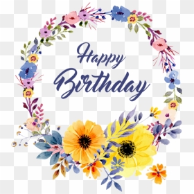 Vector Floralbirthdayfloral Vectorbirthday Border - Background Birthday Design Png, Transparent Png - flower bokeh for birthday png