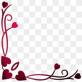 Love Blogger Valentine"s Day - Heart Design Border Png, Transparent Png - love frames png