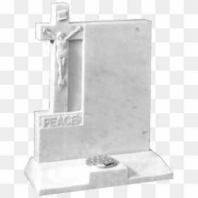 Hand Carved Cross And "jesus - Headstone, HD Png Download - gravestone png