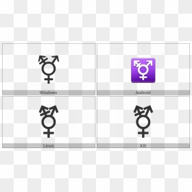Male With Stroke And Male And Female Sign On Various - Emblem, HD Png Download - male symbol png