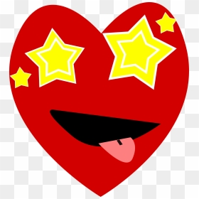 Heart,area,smile - Starry Eyes Clipart, HD Png Download - heart eye emoji png