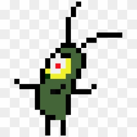 Plankton Pixel Art - Spongebob Cross Stitch Patterns, HD Png Download - plankton png