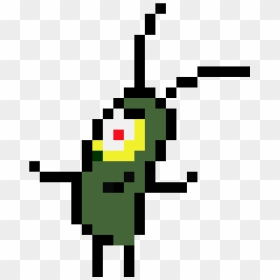 Plankton Pixel Art - Spongebob Cross Stitch Patterns, HD Png Download - plankton png