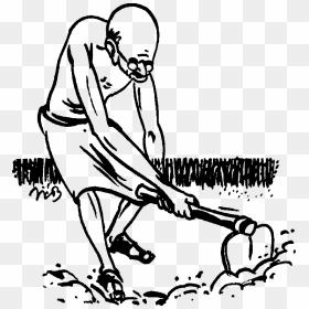 Farmer Drawing At Getdrawings - Gandhiji As A Farmer, HD Png Download - indian farmer png