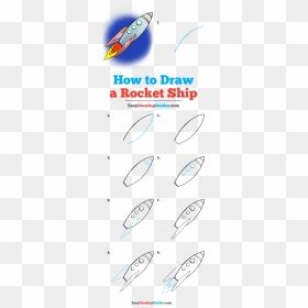 How To Draw Rocket Ship - Drawing, HD Png Download - rocket ship png