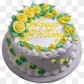 Images Free Download Birthday - Happy Birthday Yellow Cake, HD Png Download - png format images for background