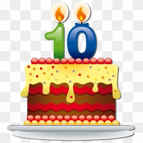 Happy Birthday Cake Clipart Picture Transparent Happy - 10 Birthday Cake Png, Png Download - birthday cakes png