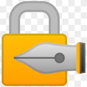 Locked With Pen Icon - Pen With Lock Emoji, HD Png Download - lock icon png