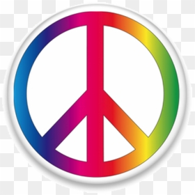 Rainbow Peace Button Image - Peace Symbols, HD Png Download - sign in button png