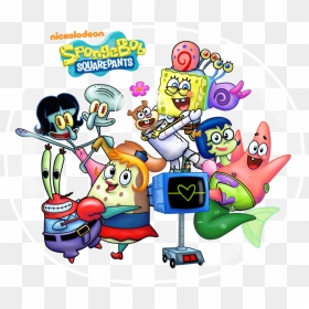 Real Plankton Cliparts - Spongebob Patrick Squidward Mr Krabs Sandy, HD Png Download - plankton png