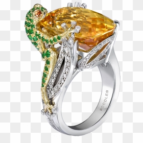 270 Boodles Citrine Frog Transparent Small - Ring, HD Png Download - indian jewellery png