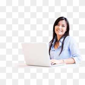 Distance Education, HD Png Download - girl with laptop png