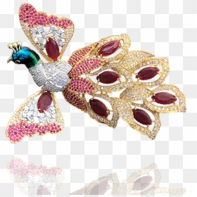 Customise & Buy Peacock Pendant Designs Online - Crystal, HD Png Download - indian jewellery png