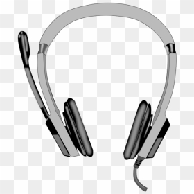 Headphone Microphone Cartoon Png, Transparent Png - headset png