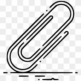 Paperclip - Line Art, HD Png Download - paperclip png