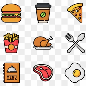 Fries Icons Free Fast - Food Burger Icon Png, Transparent Png - menu icon png