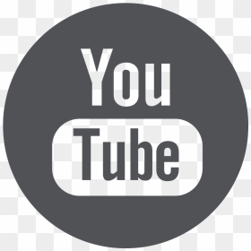 Youtube Logo Vector Grey , Png Download - Black Youtube Round Icon Png, Transparent Png - white youtube logo png