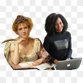 File - Workshopwikipediawoman - Tatiana Letter Onegin Illustration, HD Png Download - girl with laptop png