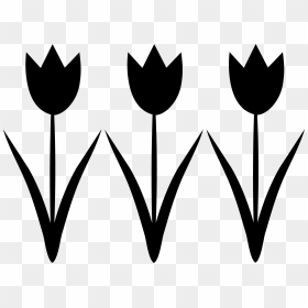 Tulip Clipart Black And White, HD Png Download - tulip png