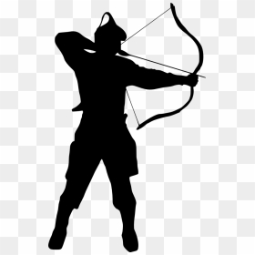 Silhouette Clip Art - Black White Archer, HD Png Download - archer png