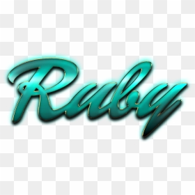 Ruby Name Logo Png - Calligraphy, Transparent Png - ruby png
