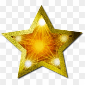 Christmas Gold Star Png Clipart - Gold Christmas Star Transparent, Png Download - star .png