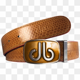 Brown Snakeskin Leather Belt With Buckle - Belt, HD Png Download - belt png