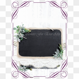 Silk Artificial Decorated Blackboard Chalk Board For - Baby Breath Roses Bridal Bouquet, HD Png Download - chalk board png