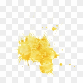 Yellow Paint Splatter Transparent, HD Png Download - watercolor paint splatter png