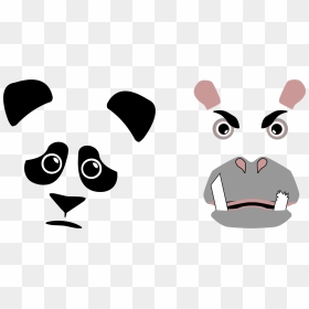 Panda & Hippo Clip Arts - Friends Forever Bff Panda, HD Png Download - hippo png