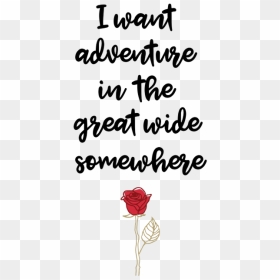 Beauty And The Beast Quotes Png, Transparent Png - beauty and the beast rose png