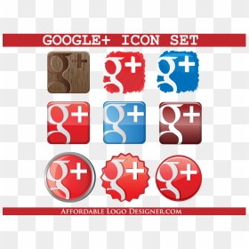 Free Google Plus Icon Set - Google Plus Icon, HD Png Download - google plus icon png