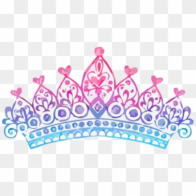 Crown Clip Design Hair - Princess Crown Cartoon Png, Transparent Png - pink crown png