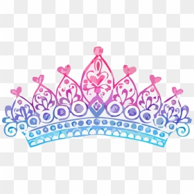 Crown Clip Design Hair - Princess Crown Cartoon Png, Transparent Png - pink crown png