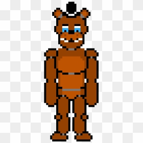 Fnaf Freddy Fazbear Freddy Pixel Art, HD Png Download - freddy fazbear png