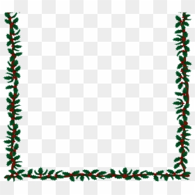 Christmas Holly Border Clipart - Christmas Frame For Word Document, HD Png Download - christmas holly png