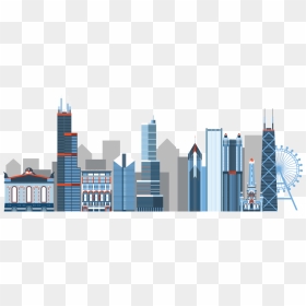 Chicago Skyline - Commercial Building, HD Png Download - chicago skyline png
