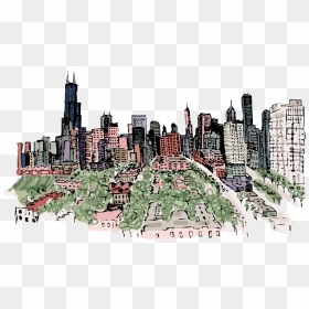 Metropolitan Area, HD Png Download - chicago skyline png