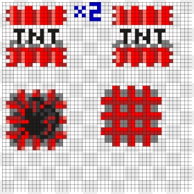 3d Minecraft Tnt Perler Bead Pattern - Minecraft Perler Bead Patterns, HD Png Download - minecraft tnt png