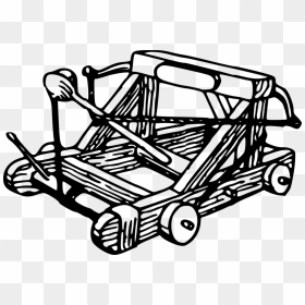 Catapult Siege Engine Trebuchet Ballista - Catapult Black And White, HD Png Download - ballista png